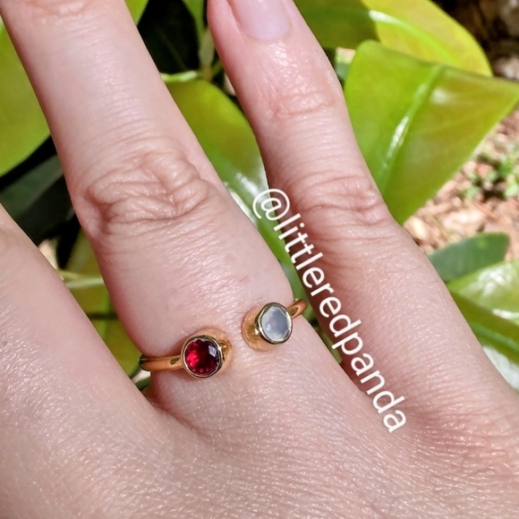 Duo Birthstone Gem ring